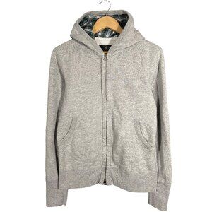 Wings + Horns Full Zip Hoodie Gray Size M